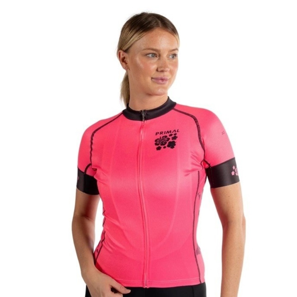 Primal Hawaiian Islands Women's Evo 2.0 Cycling Jersey Hot Pink Sz Medium